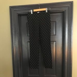 A New Day Black Pant White Pokadot Sz 2 Like New